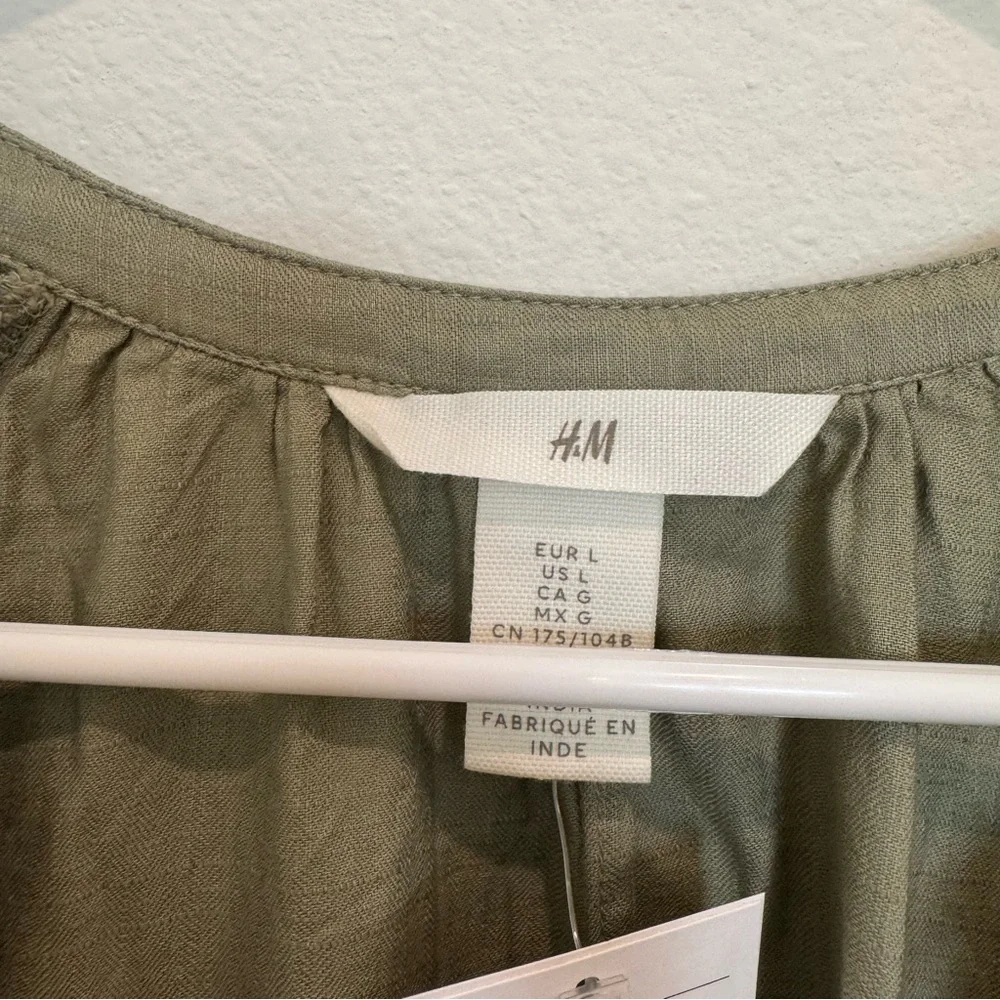 NWT Olive Green Embroidered Dress - Picture 6 of 10